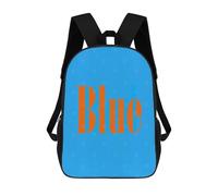 sinyumoney 4Girls Blue Backpack 3D Printed Boy School Backpack Casual Daypack Lightweight Rucksack for Middle School Students 17inch