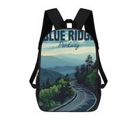 sinyumoney 4Girls Blue Ridge Parkway Backpack 3D Printed Boy School Backpack Casual Daypack Lightweight Rucksack for Middle School Students 17inch