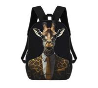 sinyumoney 4Girls Business Giraffe Backpack 3D Printed Boy School Backpack Casual Daypack Lightweight Rucksack for Middle School Students 17inch
