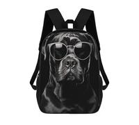 sinyumoney 4Girls Cane Corso Sunglasses Backpack 3D Printed Boy School Backpack Casual Daypack Lightweight Rucksack for Middle School Students 17inch