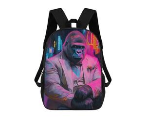 sinyumoney 4Girls Capo Kong - King of The Concrete Jungle Backpack 3D Printed Boy School Backpack Casual Daypack Lightweight Rucksack for Middle School Students 17inch