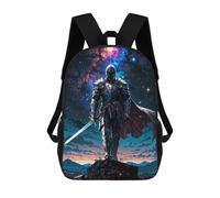 sinyumoney 4Girls Celestial Crusader Backpack 3D Printed Boy School Backpack Casual Daypack Lightweight Rucksack for Middle School Students 17inch