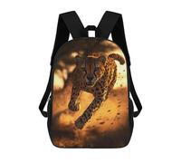 sinyumoney 4Girls Cheetah Running at Sunset Backpack 3D Printed Boy School Backpack Casual Daypack Lightweight Rucksack for Middle School Students 17inch