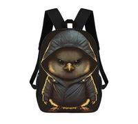 sinyumoney 4Girls Chicken Wearing A Hoodie Backpack 3D Printed Boy School Backpack Casual Daypack Lightweight Rucksack for Middle School Students 17inch