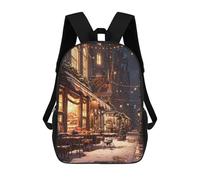 sinyumoney 4Girls Christmas Illumination Backpack 3D Printed Boy School Backpack Casual Daypack Lightweight Rucksack for Middle School Students 17inch