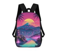 sinyumoney 4Girls City Japan And Mountain Backpack 3D Printed Boy School Backpack Casual Daypack Lightweight Rucksack for Middle School Students 17inch