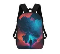 sinyumoney 4Girls Clouds of Color A Digital Artwork Backpack 3D Printed Boy School Backpack Casual Daypack Lightweight Rucksack for Middle School Students 17inch