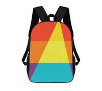 sinyumoney 4Girls Colored Bands 02 Backpack 3D Printed Boy School Backpack Casual Daypack Lightweight Rucksack for Middle School Students 17inch
