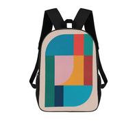 sinyumoney 4Girls Colorful Art 02 Backpack 3D Printed Boy School Backpack Casual Daypack Lightweight Rucksack for Middle School Students 17inch