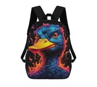 sinyumoney 4Girls Colorful Bird Portrait Backpack 3D Printed Boy School Backpack Casual Daypack Lightweight Rucksack for Middle School Students 17inch