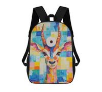 sinyumoney 4Girls Colorful Gazelle with Toilet Paper Backpack 3D Printed Boy School Backpack Casual Daypack Lightweight Rucksack for Middle School Students 17inch