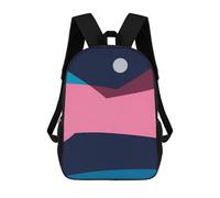 sinyumoney 4Girls Colorful Landscape 2 Backpack 3D Printed Boy School Backpack Casual Daypack Lightweight Rucksack for Middle School Students 17inch
