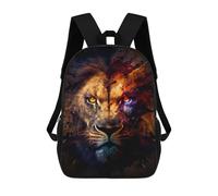 sinyumoney 4Girls Colorful Lion Portrait -3 Backpack 3D Printed Boy School Backpack Casual Daypack Lightweight Rucksack for Middle School Students 17inch
