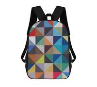 sinyumoney 4Girls Colorful Pattern B Backpack 3D Printed Boy School Backpack Casual Daypack Lightweight Rucksack for Middle School Students 17inch