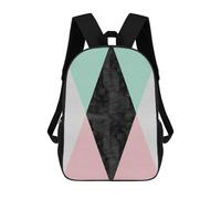 sinyumoney 4Girls Colorful VI Backpack 3D Printed Boy School Backpack Casual Daypack Lightweight Rucksack for Middle School Students 17inch