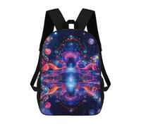 sinyumoney 4Girls Cosmic Gateway Psychodelic Abstract Backpack 3D Printed Boy School Backpack Casual Daypack Lightweight Rucksack for Middle School Students 17inch