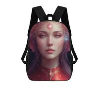 sinyumoney 4Girls Cosmic Girl Backpack 3D Printed Boy School Backpack Casual Daypack Lightweight Rucksack for Middle School Students 17inch