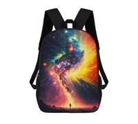 sinyumoney 4Girls Cosmic Journey A Solo Stroll Through The Stars Backpack 3D Printed Boy School Backpack Casual Daypack Lightweight Rucksack for Middle School Students 17inch