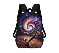 sinyumoney 4Girls Cosmic Spiral Tree Backpack 3D Printed Boy School Backpack Casual Daypack Lightweight Rucksack for Middle School Students 17inch