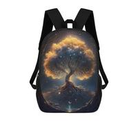sinyumoney 4Girls Cosmic Tree of Life Backpack 3D Printed Boy School Backpack Casual Daypack Lightweight Rucksack for Middle School Students 17inch