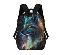 sinyumoney 4Girls Cosmic Wolf Portrait-10 Backpack 3D Printed Boy School Backpack Casual Daypack Lightweight Rucksack for Middle School Students 17inch