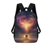 sinyumoney 4Girls Couple Love Landscape Backpack 3D Printed Boy School Backpack Casual Daypack Lightweight Rucksack for Middle School Students 17inch