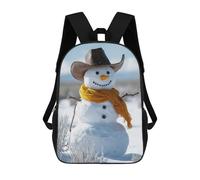 sinyumoney 4Girls Cowboy Snowman Backpack 3D Printed Boy School Backpack Casual Daypack Lightweight Rucksack for Middle School Students 17inch