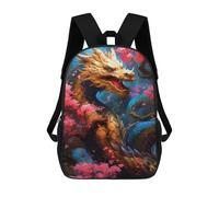 sinyumoney 4Girls Crescendo Dragon Backpack 3D Printed Boy School Backpack Casual Daypack Lightweight Rucksack for Middle School Students 17inch