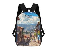sinyumoney 4Girls Cusco, Peru Travel Backpack 3D Printed Boy School Backpack Casual Daypack Lightweight Rucksack for Middle School Students 17inch