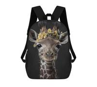 sinyumoney 4Girls Cute Baby Giraffe Backpack 3D Printed Boy School Backpack Casual Daypack Lightweight Rucksack for Middle School Students 17inch