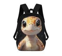 sinyumoney 4Girls Cute Baby Turtle Animal Cute Backpack 3D Printed Boy School Backpack Casual Daypack Lightweight Rucksack for Middle School Students 17inch