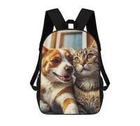 sinyumoney 4Girls Cute Best Friends Backpack 3D Printed Boy School Backpack Casual Daypack Lightweight Rucksack for Middle School Students 17inch