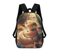 sinyumoney 4Girls Cute Desert Snake Backpack 3D Printed Boy School Backpack Casual Daypack Lightweight Rucksack for Middle School Students 17inch