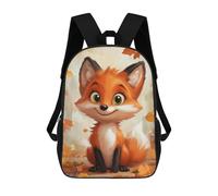 sinyumoney 4Girls Cute Fox in Autumn Backpack 3D Printed Boy School Backpack Casual Daypack Lightweight Rucksack for Middle School Students 17inch