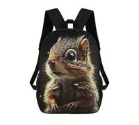 sinyumoney 4Girls Cute Squirrel Portrait Backpack 3D Printed Boy School Backpack Casual Daypack Lightweight Rucksack for Middle School Students 17inch