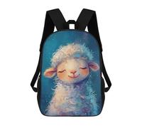 sinyumoney 4Girls Cute Whimsical Sheep Backpack 3D Printed Boy School Backpack Casual Daypack Lightweight Rucksack for Middle School Students 17inch