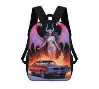 sinyumoney 4Girls Demonic Lilith Backpack 3D Printed Boy School Backpack Casual Daypack Lightweight Rucksack for Middle School Students 17inch