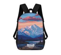 sinyumoney 4Girls Denali National Park Alaska Landscape Backpack 3D Printed Boy School Backpack Casual Daypack Lightweight Rucksack for Middle School Students 17inch