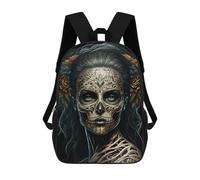sinyumoney 4Girls Dia De Muertos Woman Backpack 3D Printed Boy School Backpack Casual Daypack Lightweight Rucksack for Middle School Students 17inch