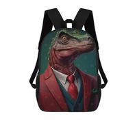 sinyumoney 4Girls Dinosaur Suit Animal Backpack 3D Printed Boy School Backpack Casual Daypack Lightweight Rucksack for Middle School Students 17inch