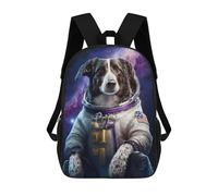 sinyumoney 4Girls Dog In Space Backpack 3D Printed Boy School Backpack Casual Daypack Lightweight Rucksack for Middle School Students 17inch
