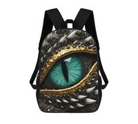 sinyumoney 4Girls Dragon Eye Close-Up Backpack 3D Printed Boy School Backpack Casual Daypack Lightweight Rucksack for Middle School Students 17inch