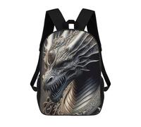 sinyumoney 4Girls Dragon Head Sculpture Backpack 3D Printed Boy School Backpack Casual Daypack Lightweight Rucksack for Middle School Students 17inch