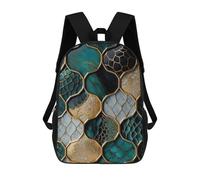 sinyumoney 4Girls Dragon Scale Pattern Art Backpack 3D Printed Boy School Backpack Casual Daypack Lightweight Rucksack for Middle School Students 17inch