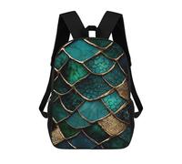 sinyumoney 4Girls Dragon Skin Kintsugi Art Backpack 3D Printed Boy School Backpack Casual Daypack Lightweight Rucksack for Middle School Students 17inch
