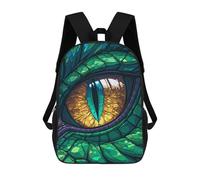 sinyumoney 4Girls Dragons Gaze Stained Glass Backpack 3D Printed Boy School Backpack Casual Daypack Lightweight Rucksack for Middle School Students 17inch