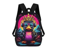 sinyumoney 4Girls Duckling Rtero Backpack 3D Printed Boy School Backpack Casual Daypack Lightweight Rucksack for Middle School Students 17inch