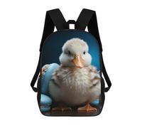 sinyumoney 4Girls Duckling with Macarons Backpack 3D Printed Boy School Backpack Casual Daypack Lightweight Rucksack for Middle School Students 17inch