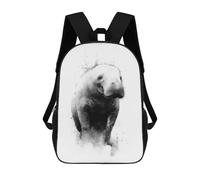 sinyumoney 4Girls Dugong Inked Marine Mammal Backpack 3D Printed Boy School Backpack Casual Daypack Lightweight Rucksack for Middle School Students 17inch