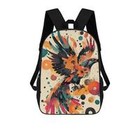 sinyumoney 4Girls Dynamic Eagle in Flight A Bold Pop Art Display Abstract Eagle Artwork Backpack 3D Printed Boy School Backpack Casual Daypack Lightweight Rucksack for Middle School Students 17inch